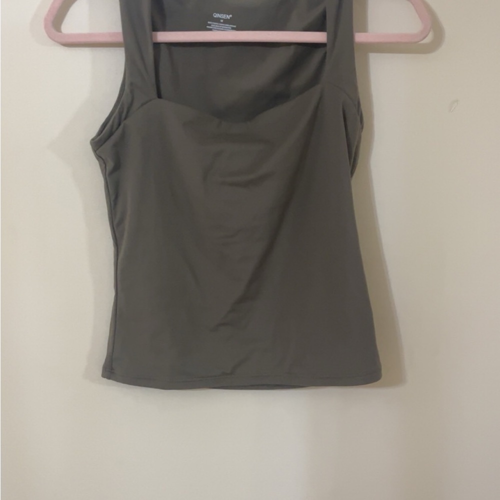 Chic Olive Green Tank Top